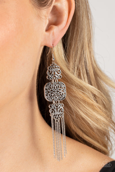 Paparazzi Earring - Eastern Elegance - Silver