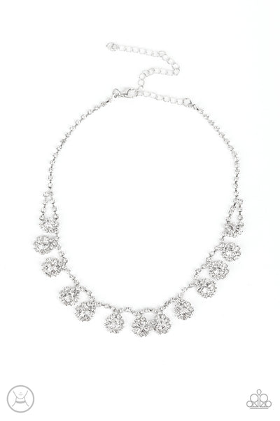 Paparazzi Necklace - Princess Prominence - White Choker
