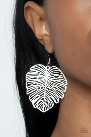 Paparazzi Earring - Palm Palmistry - Silver