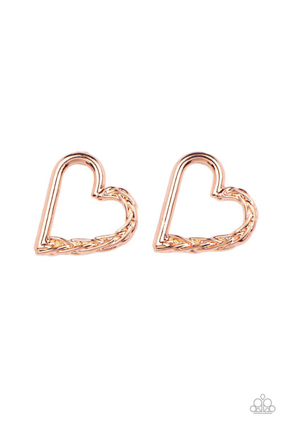 Paparazzi Earring - Cupid, Who? - Copper