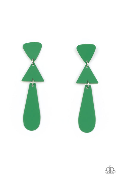 Paparazzi Earring - Retro Redux - Green