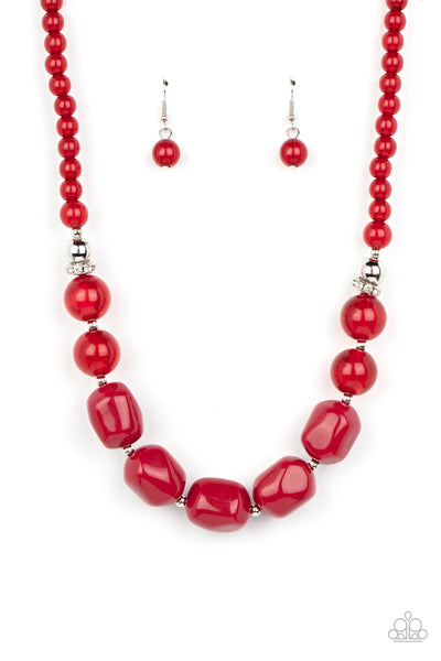 Paparazzi Necklace - Ten Out of TENACIOUS - Red
