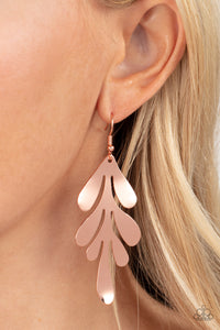 Paparazzi Earring - A FROND Farewell - Copper