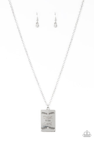 Paparazzi Necklace - All About Trust - White
