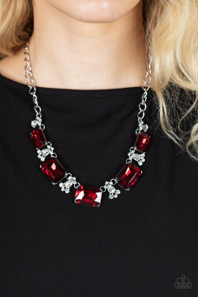 Paparazzi Necklace - Flawlessly Famous - Red