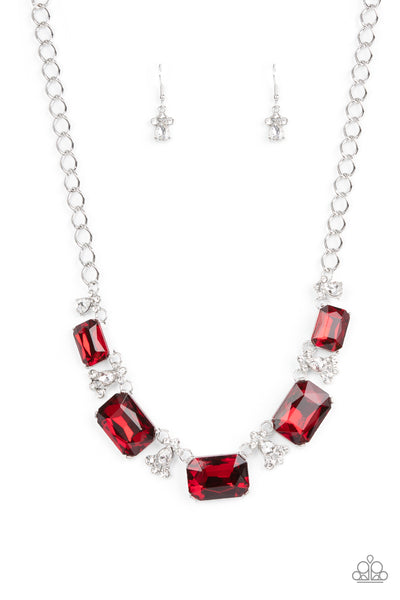 Paparazzi Necklace - Flawlessly Famous - Red