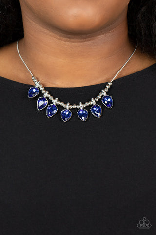 Paparazzi Necklace - Crown Jewel Couture - Blue