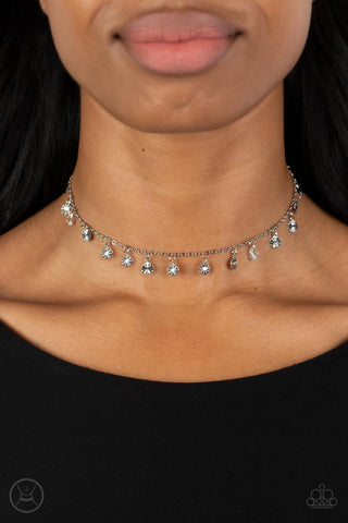 Paparazzi Necklace - Chiming Charmer - Silver Choker