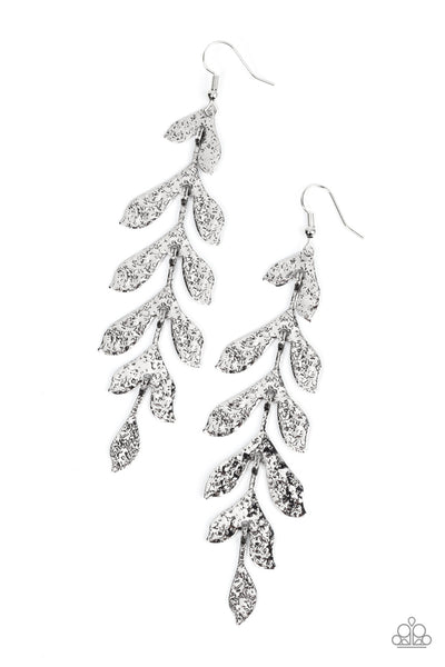 Paparazzi Earring - Lead From the FROND - Silver