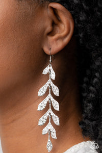 Paparazzi Earring - Lead From the FROND - Silver