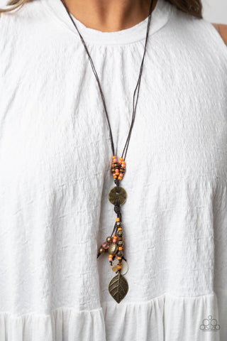 Paparazzi Necklace - Knotted Keepsake - Orange