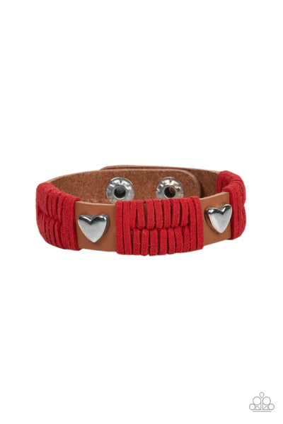 Paparazzi Bracelet - Lusting for Wanderlust - Red