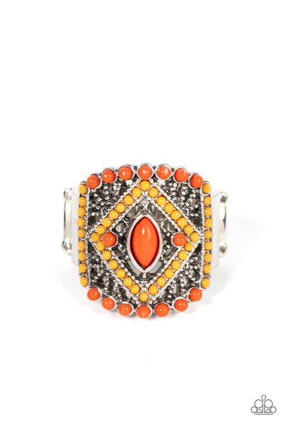 Paparazzi Ring - Amplified Aztec - Orange