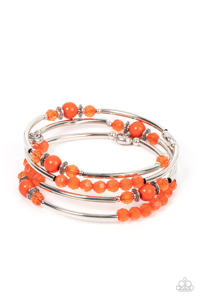 Paparazzi Bracelet - Whimsically Whirly - Orange