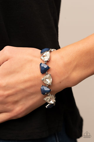 Paparazzi Bracelet - Pumped up Prisms - Blue