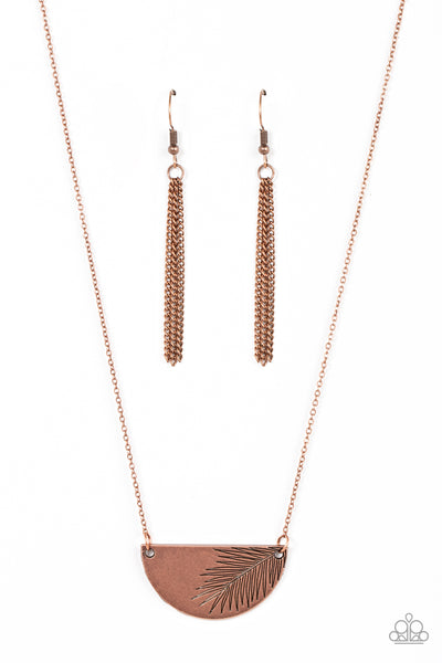Paparazzi Necklace - Cool, PALM, and Collected - Copper Choker