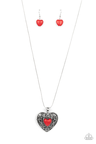 Paparazzi Necklace - Wholeheartedly Whimsical - Red