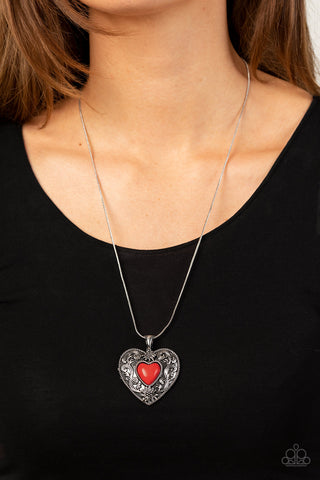 Paparazzi Necklace - Wholeheartedly Whimsical - Red