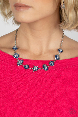 Paparazzi Necklace - Fleek and Flecked - Blue