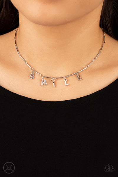 Paparazzi Necklace - Say My Name - Silver Choker