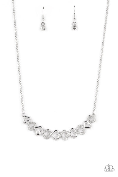 Paparazzi Necklace - Sparkly Suitor - White