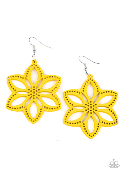 Paparazzi Earring -  Bahama Blossoms - Yellow