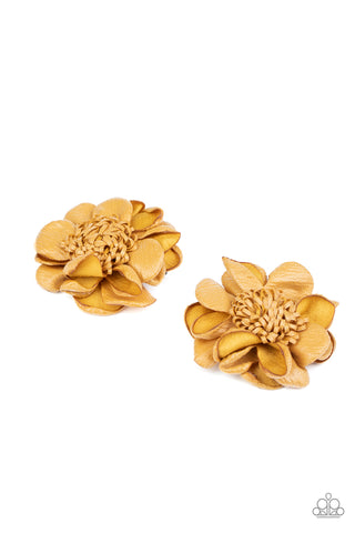 Paparazzi Hair Accessory - Full On Floral - Yellow