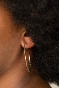 Paparazzi Earring - Inclined To Entwine - Rose Gold Hoop