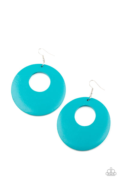 Paparazzi Earrings - Island Hop - Blue Hoops