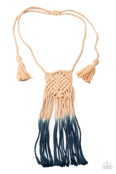 Paparazzi Necklace - Look At MACRAME Now - Blue