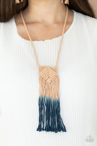 Paparazzi Necklace - Look At MACRAME Now - Blue