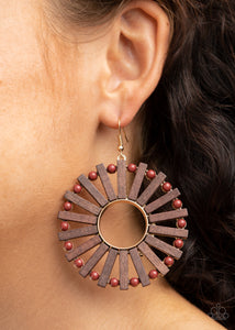 Paparazzi Earring -  Solar Flare - Brown