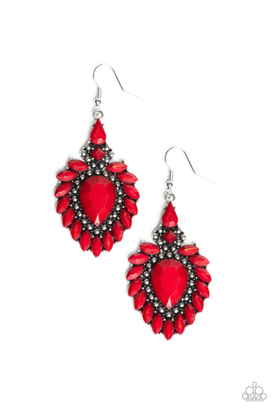 Paparazzi Earring - The Lioness' Den - Red