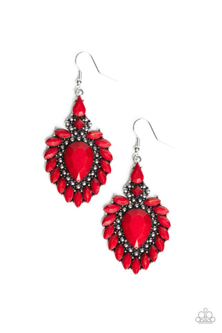 Paparazzi Earring - The Lioness' Den - Red