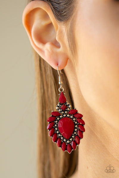 Paparazzi Earring - The Lioness' Den - Red