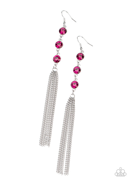 Paparazzi Earring - Moved To TIERS - Pink