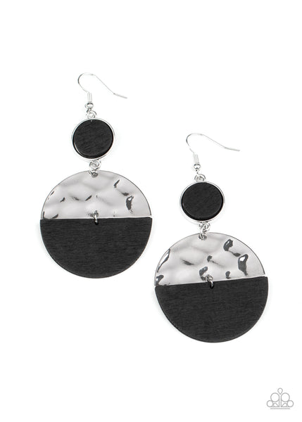 Paparazzi Earring - Natural Element - Black