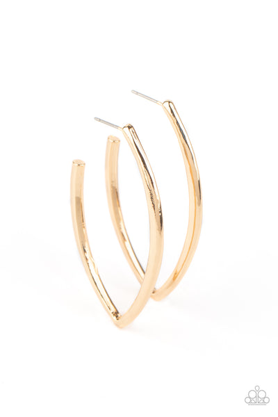 Paparazzi Earring - Point-Blank Beautiful - Gold Hoop