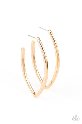 Paparazzi Earring - Point-Blank Beautiful - Gold Hoop