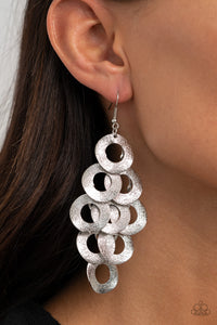 Paparazzi Earring - Scattered Shimmer - Silver