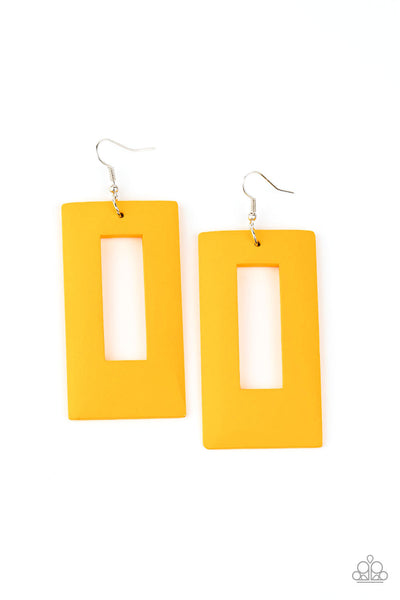 Paparazzi Earring -  Totally Framed - Yellow