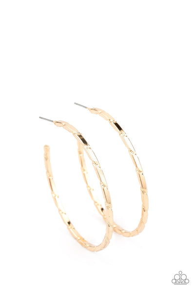 Paparazzi Earring - Unregulated - Gold Hoop