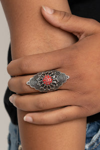 Paparazzi Ring - Wildly Wallflower - Red