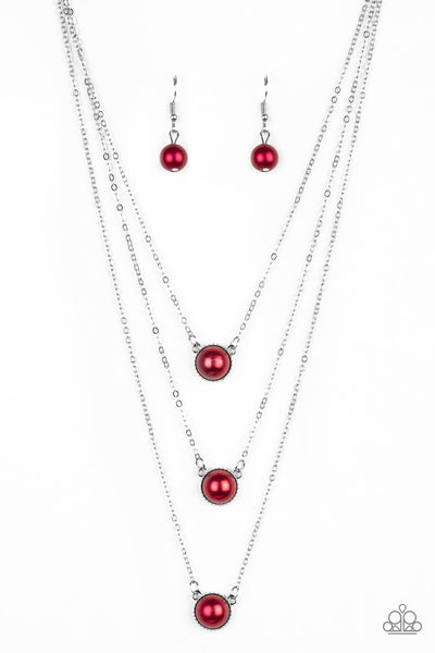 Paparazzi Necklace - A Love For Luster - Red