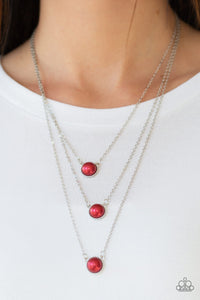 Paparazzi Necklace - A Love For Luster - Red