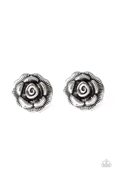 Paparazzi Earring - Best ROSEBUDS - Silver