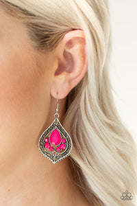 Paparazzi Earrings - Malibu Mama - Pink