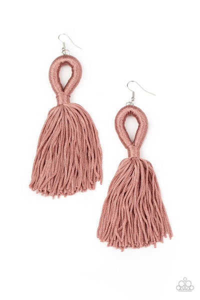 Paparazzi Earring - Tassels and Tiaras - Pink