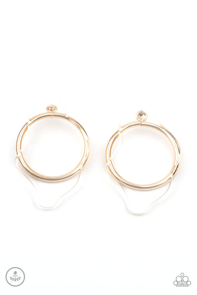 Paparazzi Earring -  Clear The Way - Gold