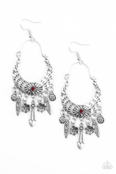 Paparazzi Earring - Nature Escape - Red